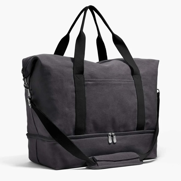 Lo & Sons Catalina Deluxe Midnight Ash Carry On Duffel Weekender EUC (Large) - Picture 1 of 16